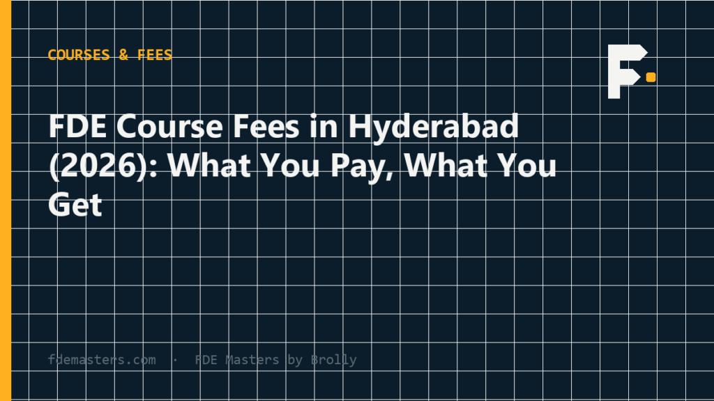 Comparison table of FDE course fees in Hyderabad across institutes