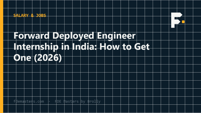Map of forward deployed engineer internship sources in India with application steps