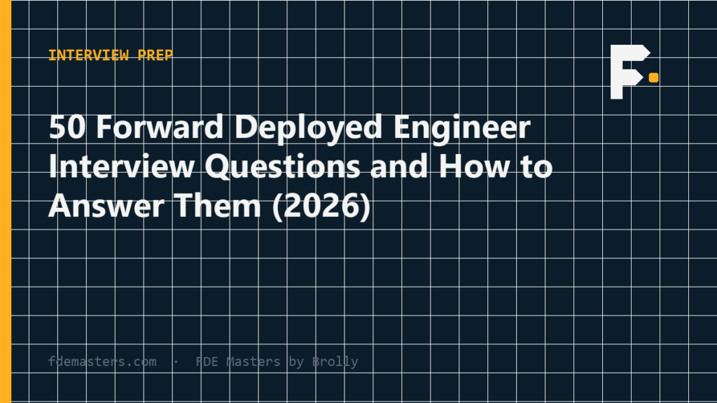 Forward deployed engineer interview questions grouped by round with answer frameworks