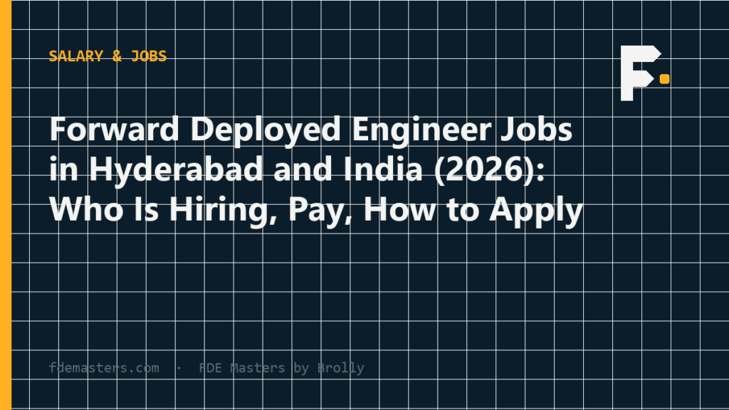 Map of forward deployed engineer jobs in Hyderabad, Bengaluru and NCR with employer list